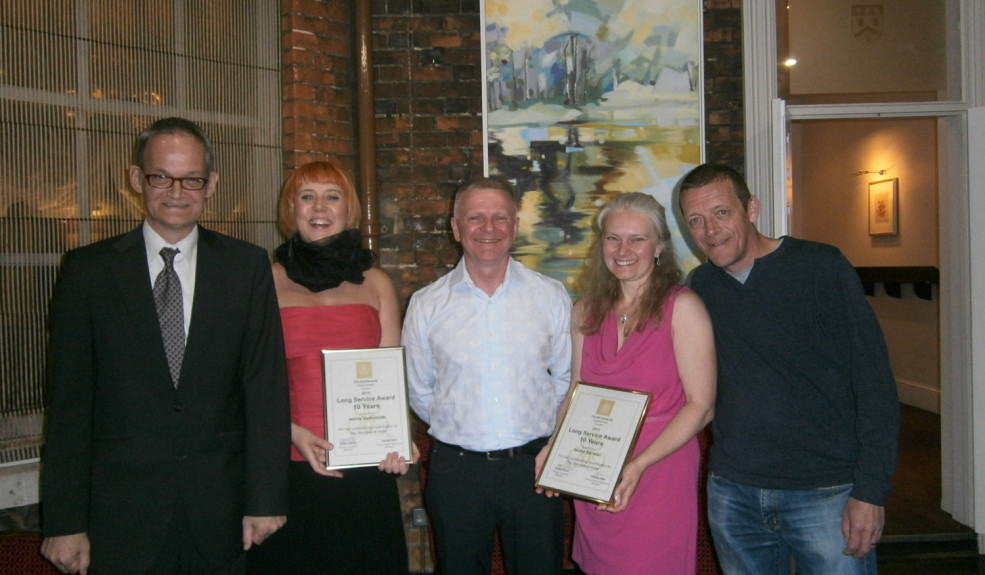 Sarova Hotels' employees receiving their long service award