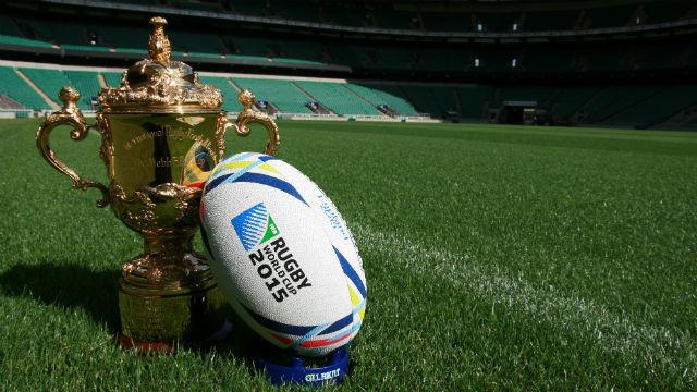 Rugby World Cup 2015 ball on field