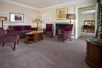 Seating area of Suite at Sir Christopher Wren Hotel